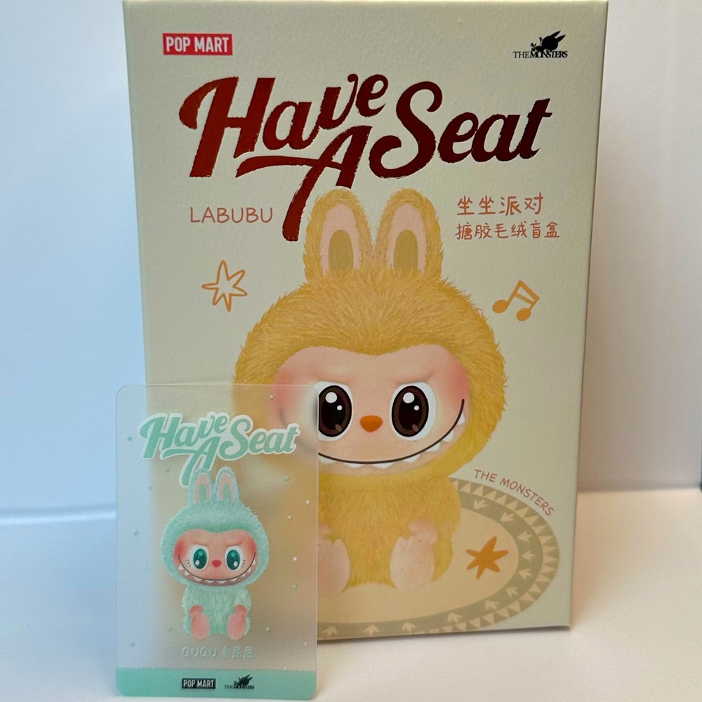 Pop Mart Labubu Green QuQu Have a Seat Authentic NIB - Picture 2 of 5